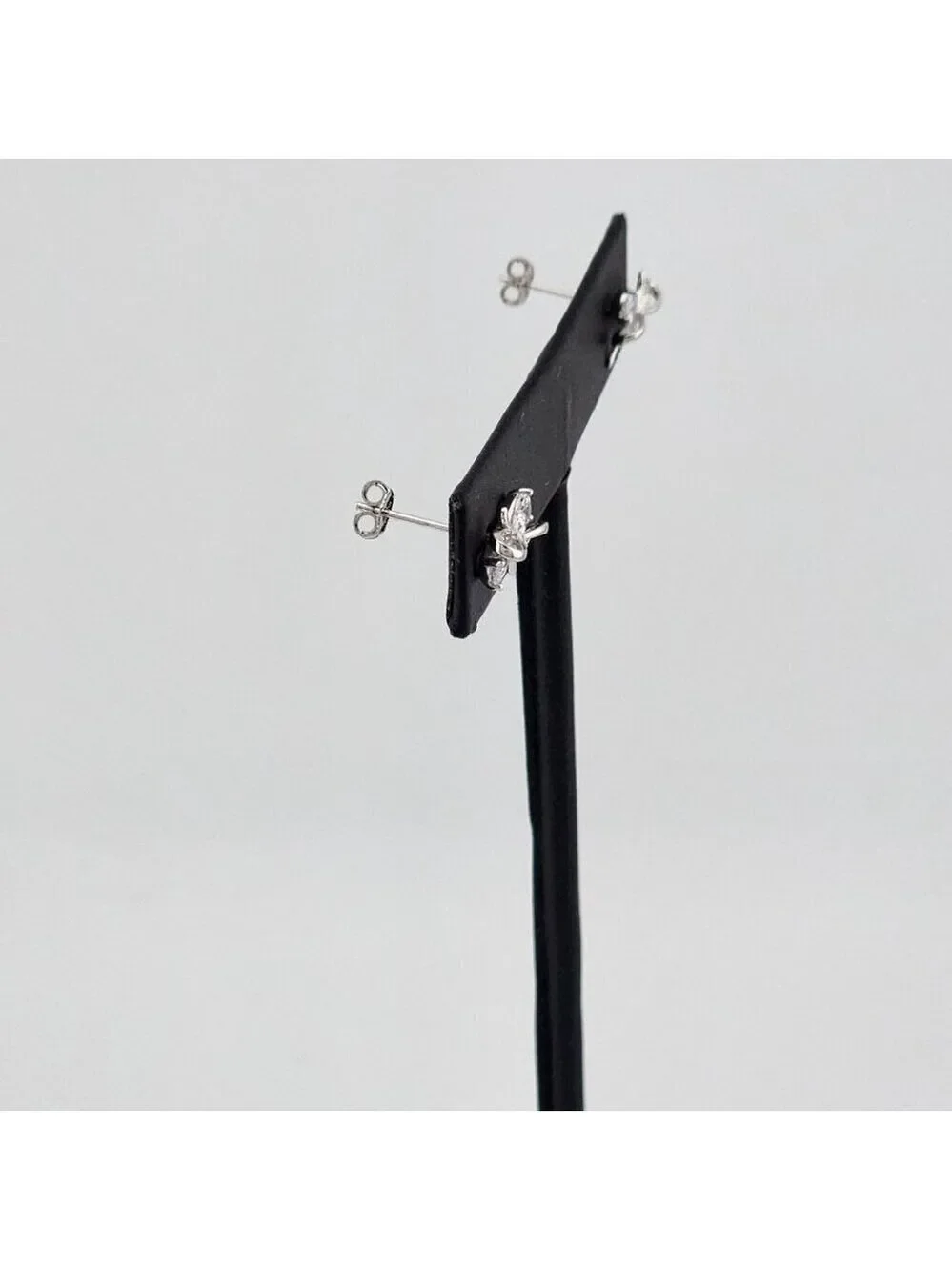 Brand New Sterling Silver 925 Bow Cz  Earrings